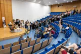 S lékařem Markem Dvořákem praskala univerzitní aula ve švech